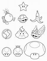 Mario Star Coloring Super Pages sketch template