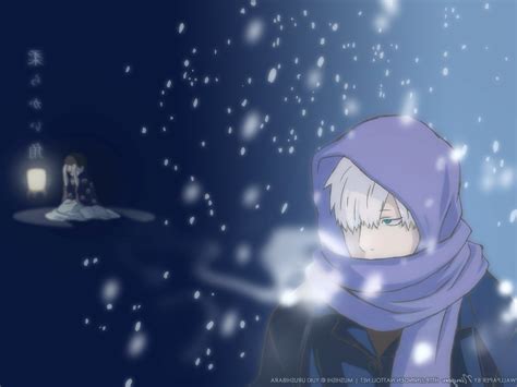 ginko mushishi mushishi scarf snow winter anime wallpapers