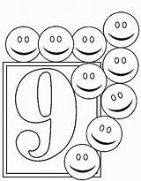 Coloring Pages Number Numbers Nine Color Kids Print Gif Para Learning Simple Infantil Pasta Escolha sketch template