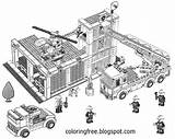 Coloring Legoland Minifigure Lorry Wagon sketch template
