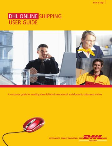 dhl  shipping user guide manualzz