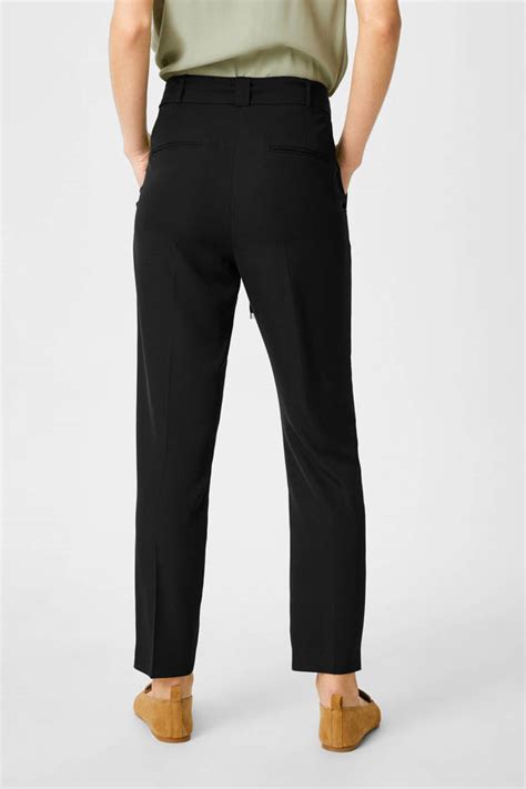 ca yessica premium high waist straight fit broek zwart wehkamp