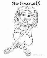 Coloring Pages Girl American African Print Doll Girls Printable Color Kids Afro Book Famous Cute Grace Sheets Jordan Anime Children sketch template