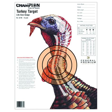 turkey target printable