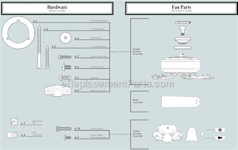 hunter  parts list  diagram   ereplacementpartscom