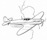 Aircraft Fighter Military Drawing Spitfire Drawings War Coloring Sheets Go Print Next Back Ii sketch template