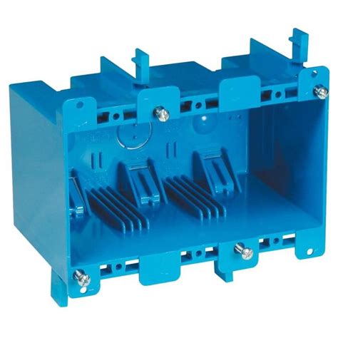 carlon  gang blue plastic  work standard switchoutlet wall electrical box   electrical