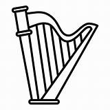 Harp Thin sketch template