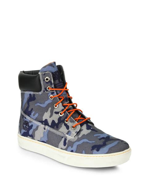 timberland blue camo boots  men lyst