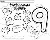 Number Coloring Nine Worksheets Tracing First Getcolorings Preschool Comment Numeros sketch template