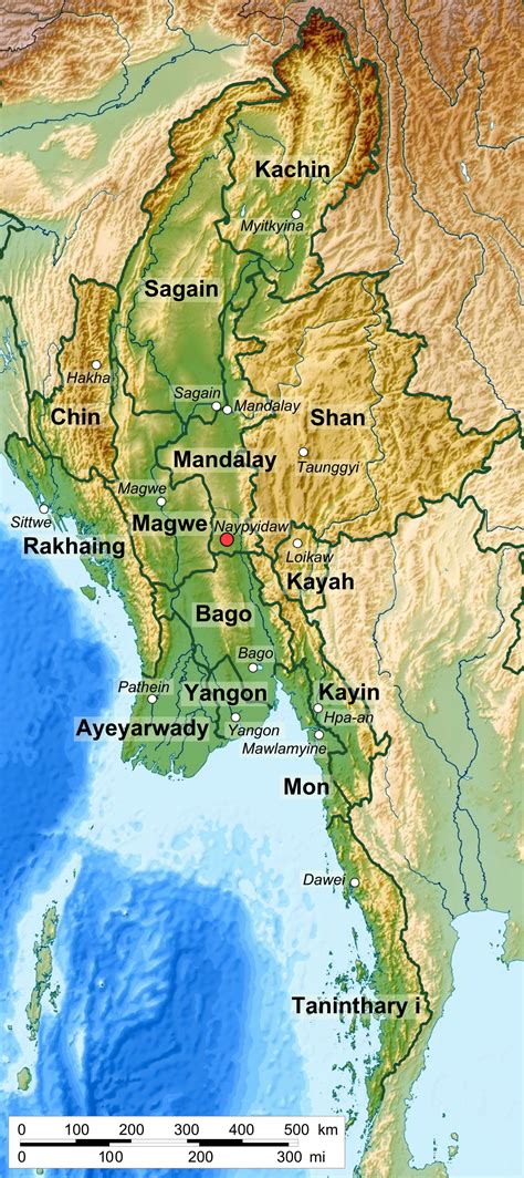 administrative divisions  myanmar wikipedia