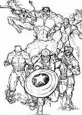 Coloring Super Hero Marvel Squad Amazing Marvels Netart sketch template