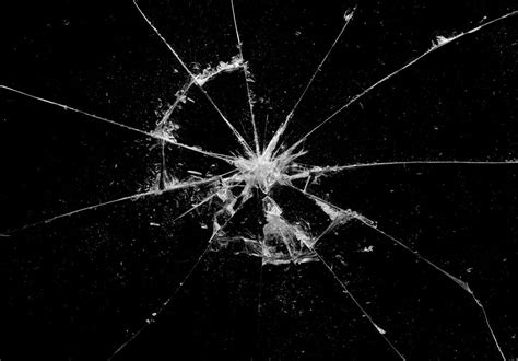 broken glass craked on black background hi resolution photo art