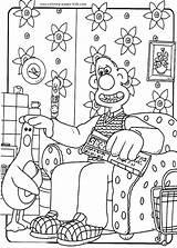 Wallace Gromit Pages Coloring Color Cartoon Printable Print sketch template