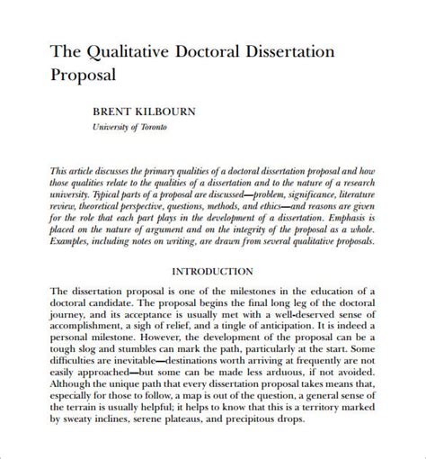 doctoral dissertation  outline