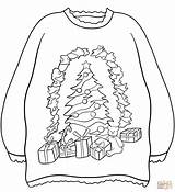 Coloring Ugly Maglione Colorare Jumpers Kersttrui Foute Kerst Supercoloring sketch template