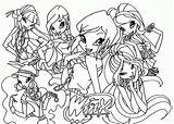 Coloring Winx Club Pages Enchantix Popular sketch template