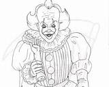 Pennywise Clown Krueger Freddy sketch template