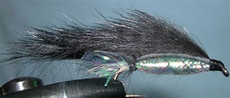 zonker black trout fly pattern