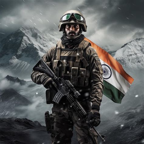 premium ai image indian army commando