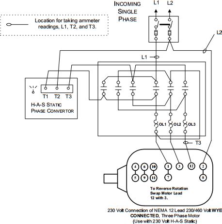 static phase converter installation diagrams