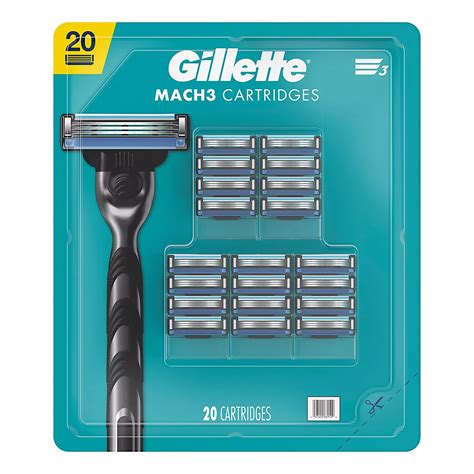 Gillette Mach3 Men S Razor Blades 20 Bjs Wholesale Club Ph
