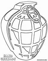 Grenade Coloring Pages Colorings sketch template