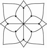 Kolam Rangoli Geometrical Zentangle Geometric Grid Composed sketch template