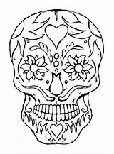 Coloring Pages Skulls Printable Skull Popular sketch template