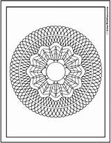 Geometric Coloring Flower Pages Designs Spiro Print Colorwithfuzzy sketch template