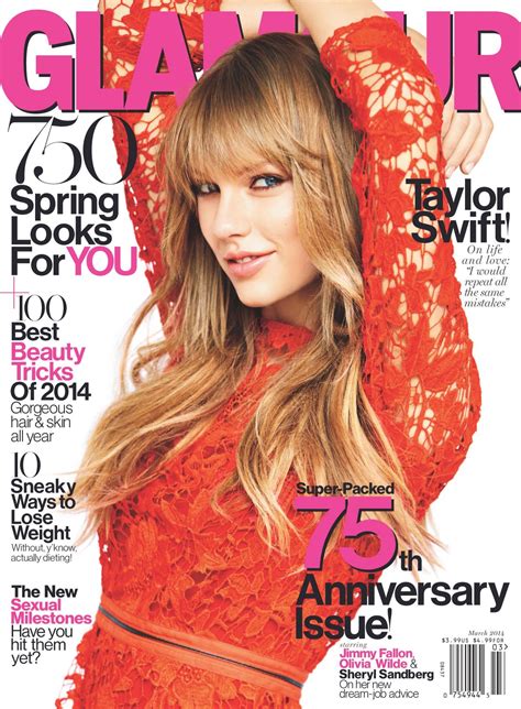 taylor swift   cover  glamour magazine march  issue