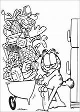 Garfield Coloring Pages Food Printable Much So Odie Christmas Colorare Color Print Super sketch template