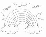 Coloring Clouds Sun Rainbow Pages Printable Cirrus Drawing Stratus Rainbows Getdrawings Cloud Colouring Getcolorings sketch template
