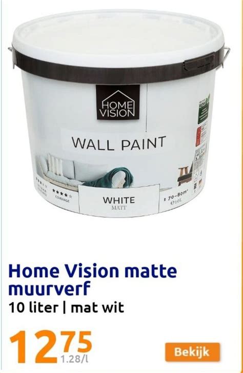 home vision matte muurverf  liter aanbieding bij action