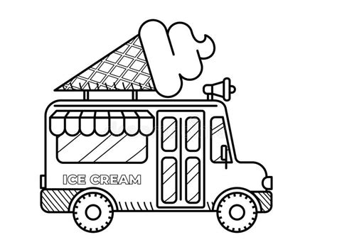 coloring pages ice cream seller
