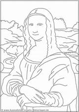 Mona Lisa Coloring Drawing Model La Joconde Martin Missfeldt Pages Line Dessin Simple Bilder Coloriage Vinci Kunst Von Renaissance Kids sketch template