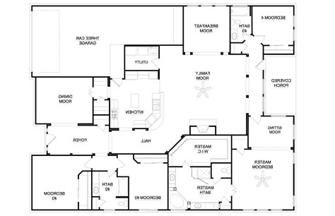 bedroom house plans single story bedroomhouseplansone