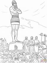 Abednego Nebuchadnezzar Shadrach Meshach Refused Daniels Furnace Fiery Estatua Biblia Supercoloring Ficha Colorir Dominical Escuela Mesac Sadrac sketch template