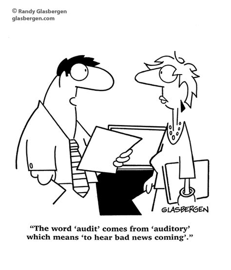 word audit   auditory  means  hear bad news