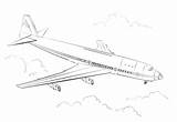 Coloring Pages Airliner Airplane Drawing Categories sketch template