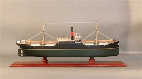 scale model   tramp steamer nov   boston harbor auctions  ma