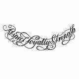 Loyalty Temporary Gangster Tattooicon Cholo sketch template