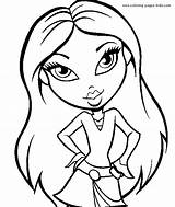 Coloring Pages Cartoon Bratz Printable Color Character Characters Sheets Kids Sheet Print Cartoons Book sketch template