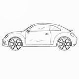 Beetle Coloring Volkswagen sketch template