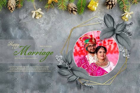 wedding album cover page design  psd background  size   rs