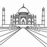 Taj Mahal Coloring Southern Drawing Cartoon Netart Print Color Pages Getcolorings Printable Getdrawings sketch template