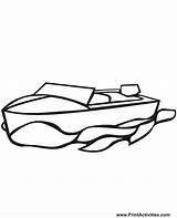 Coloring Boat Pages Motor Fishing Row Clipart Water Library Books Popular sketch template