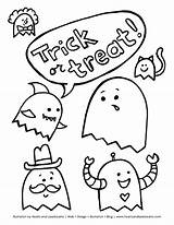 Halloween Coloring Printable Pages Cute Book Print Ghosts Color Trick Treat Hearts Heart Precious Moments Kids Laserbeams Barney Locket Printables sketch template
