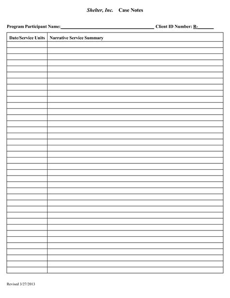 case note sample master  template document