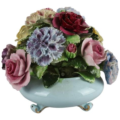 english royal adderley hand painted  gilt bone china floral bouquet circa   stdibs